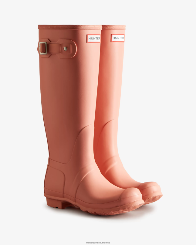 Women Original Tall Rain Boots 8D4VJ187 Hunter Rough Pink