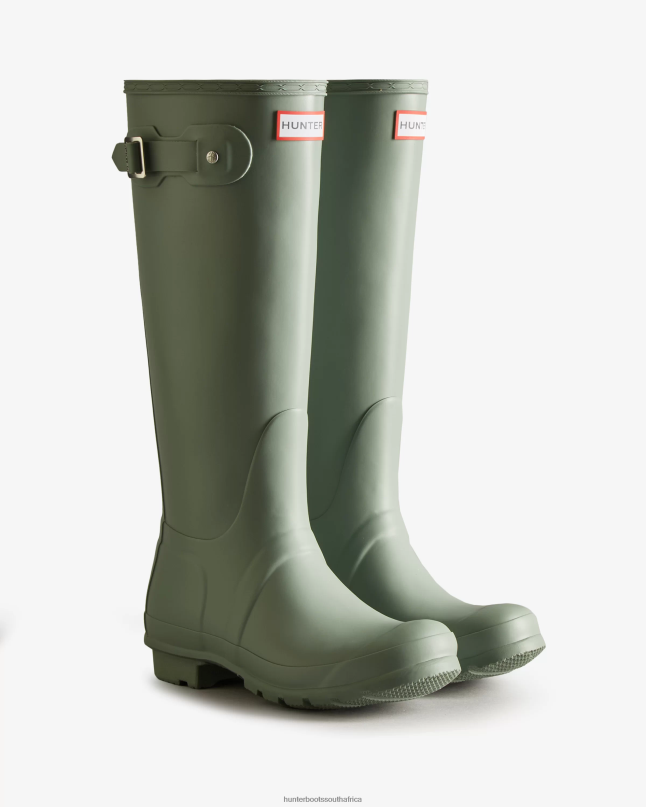 Women Original Tall Rain Boots 8D4VJ224 Hunter Sweet Gale Green
