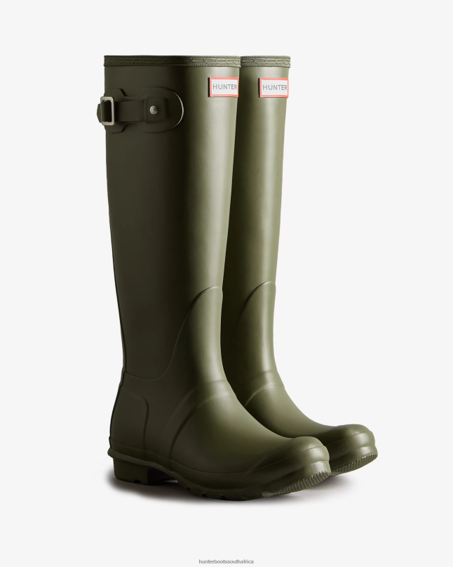 Women Original Tall Rain Boots 8D4VJ91 Hunter Olive Leaf