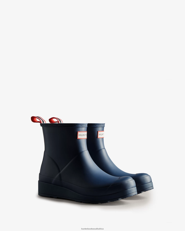 Women Play Short Rain Boots 8D4VJ214 Hunter Kerhuelen Navy