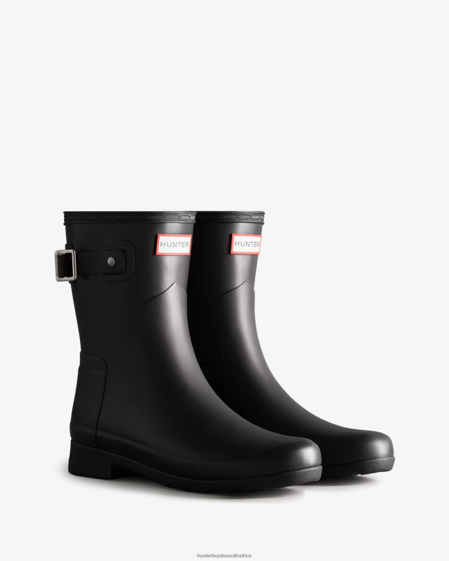 Women Refined Slim Fit Short Rain Boots 8D4VJ45 Hunter Black