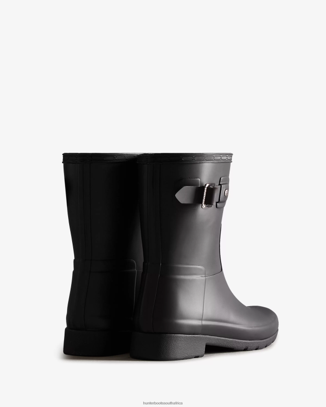 Women Refined Slim Fit Short Rain Boots 8D4VJ45 Hunter Black