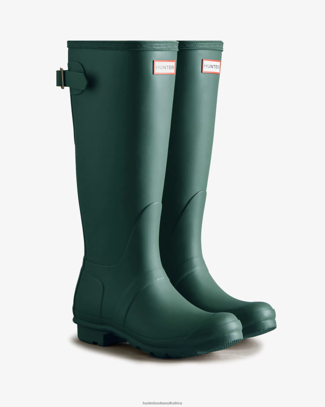 Women Tall Back Adjustable Rain Boots 8D4VJ189 Hunter Green Jasper