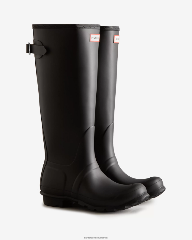 Women Tall Back Adjustable Rain Boots 8D4VJ63 Hunter Black