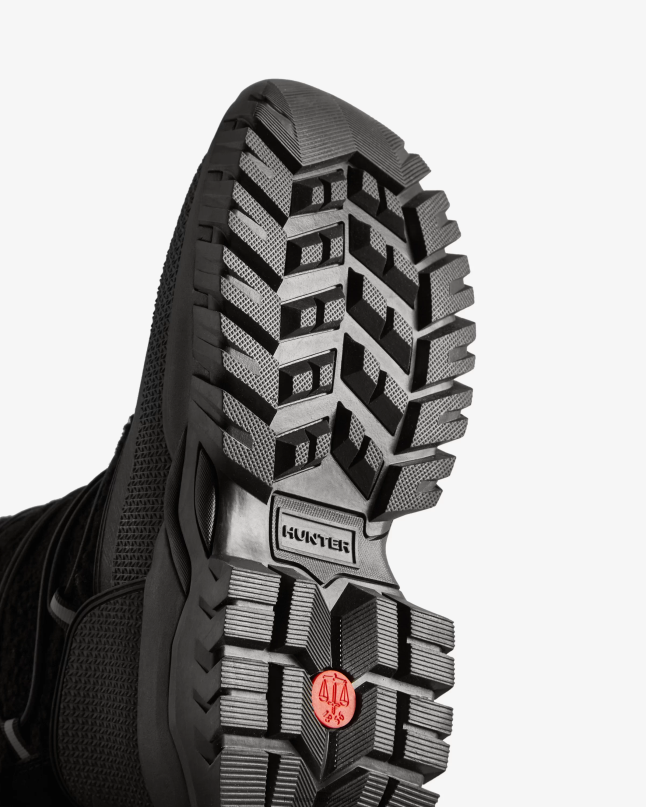 Women Wanderer Vegan Shearling Insulated Short Snow Boots 8D4VJ206 Hunter Black