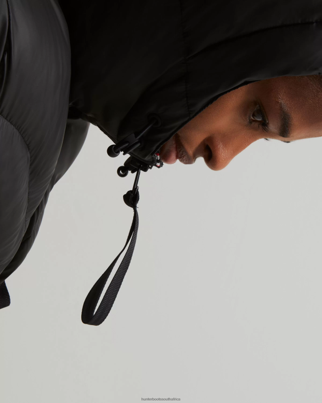 Women Insulated Rubberized Puffer Jacket 8D4VJ355 Hunter Black