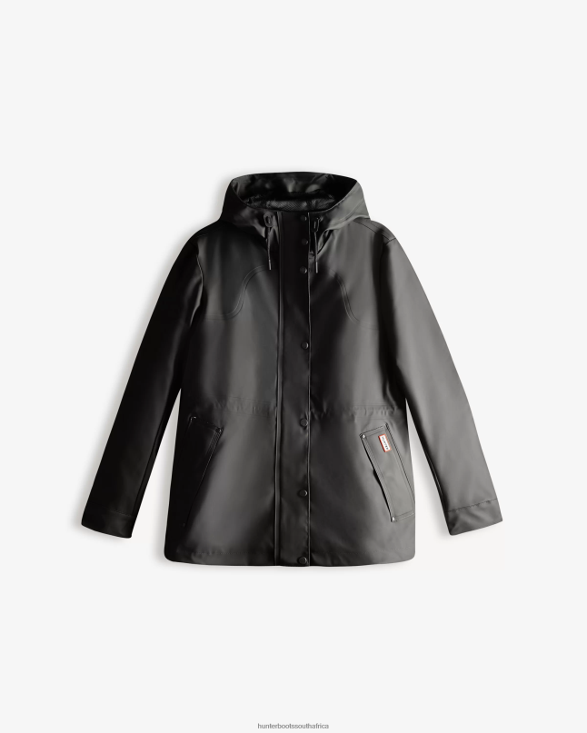 Women Lightweight Waterproof Jacket 8D4VJ335 Hunter Black