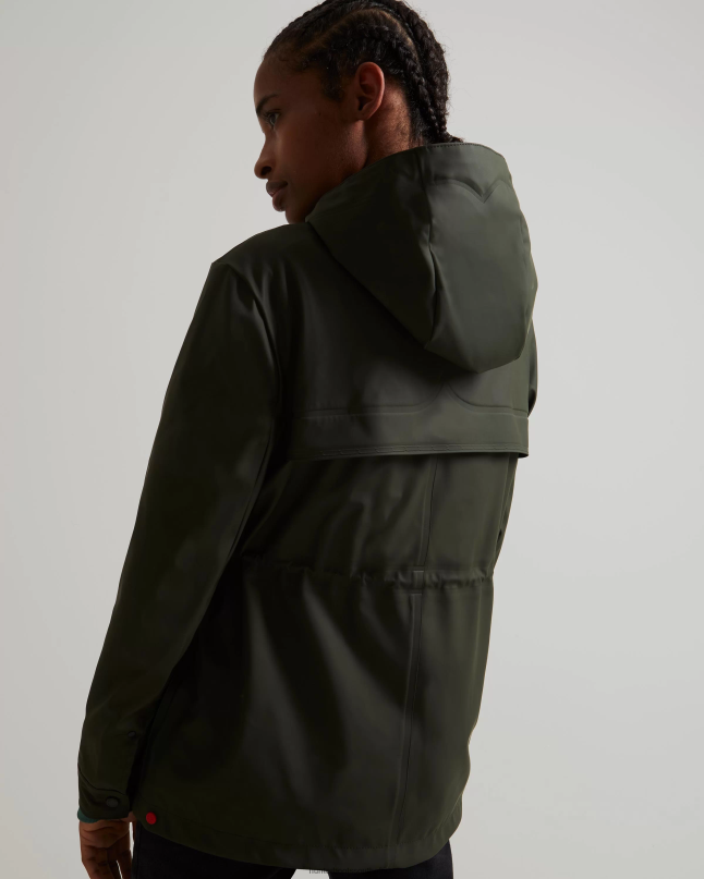 Women Lightweight Waterproof Jacket 8D4VJ336 Hunter Dark Olive