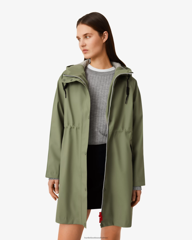 Women Lightweight Waterproof Parka 8D4VJ334 Hunter Lichen Green