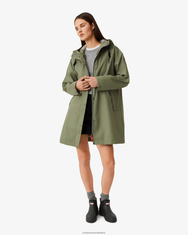 Women Lightweight Waterproof Parka 8D4VJ334 Hunter Lichen Green
