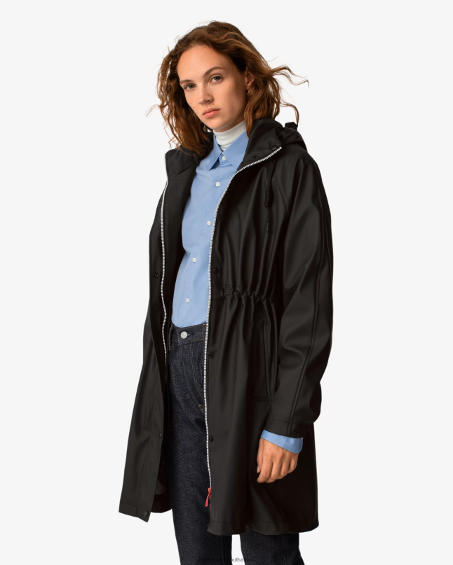 Women Lightweight Waterproof Parka 8D4VJ339 Hunter Black