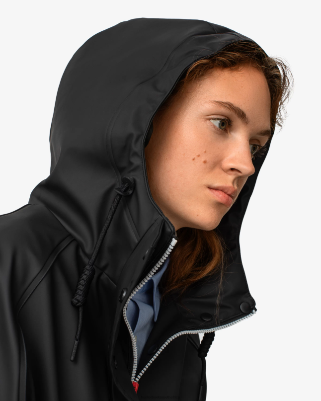 Women Lightweight Waterproof Parka 8D4VJ339 Hunter Black