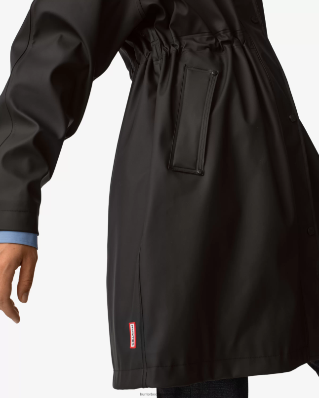 Women Lightweight Waterproof Parka 8D4VJ339 Hunter Black