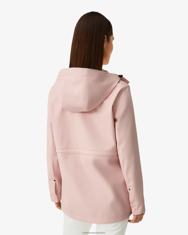 Women Lightweight Waterproof Rain Jacket 8D4VJ332 Hunter Faded Rose