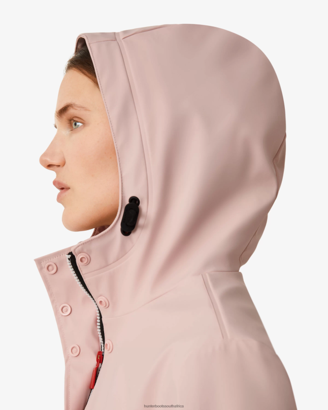 Women Lightweight Waterproof Rain Jacket 8D4VJ332 Hunter Faded Rose