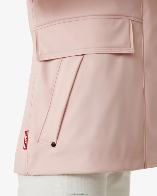 Women Lightweight Waterproof Rain Jacket 8D4VJ332 Hunter Faded Rose