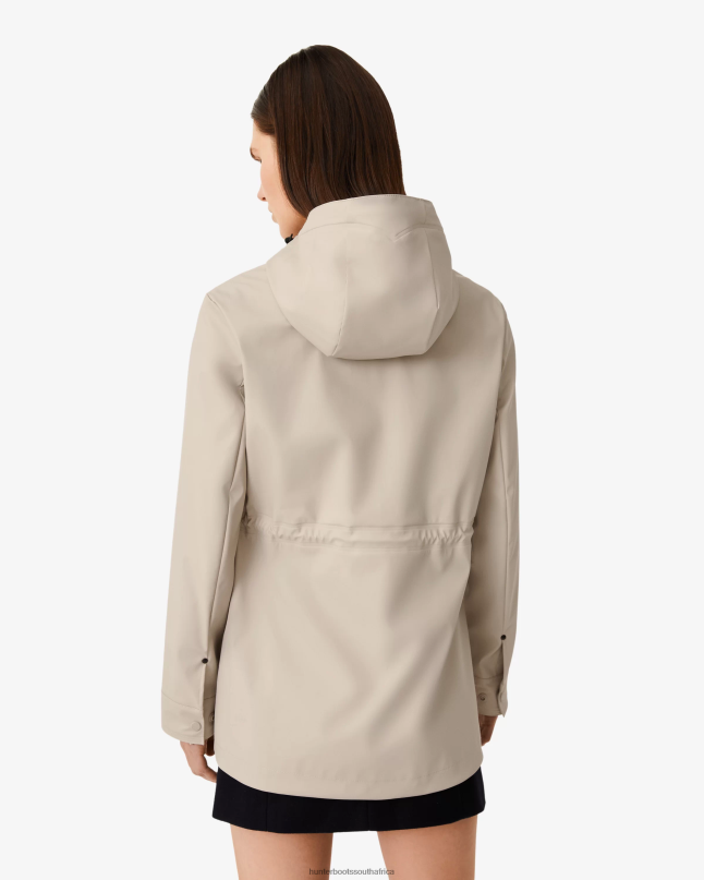 Women Lightweight Waterproof Rain Jacket 8D4VJ333 Hunter Skimming Stone