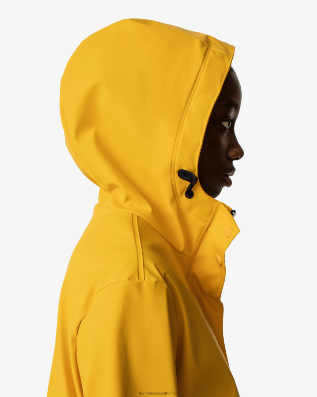 Women Lightweight Waterproof Rain Jacket 8D4VJ338 Hunter Yellow