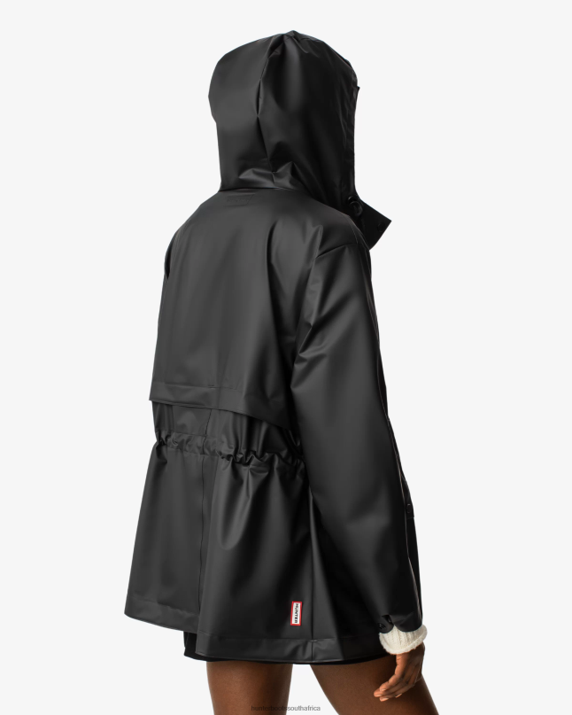 Women Play Transparent Vinyl Waterproof Jacket 8D4VJ353 Hunter Black