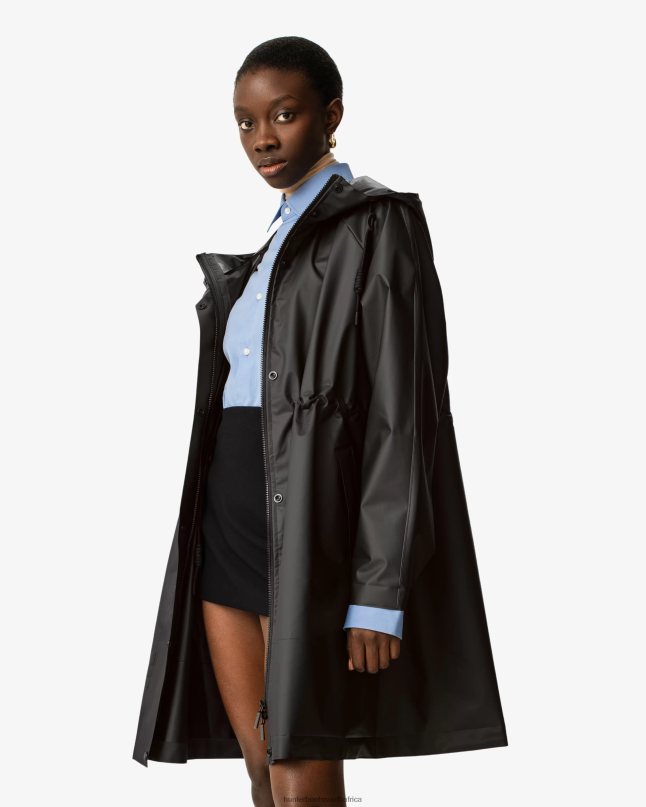 Women Play Transparent Vinyl Waterproof Parka 8D4VJ351 Hunter Black