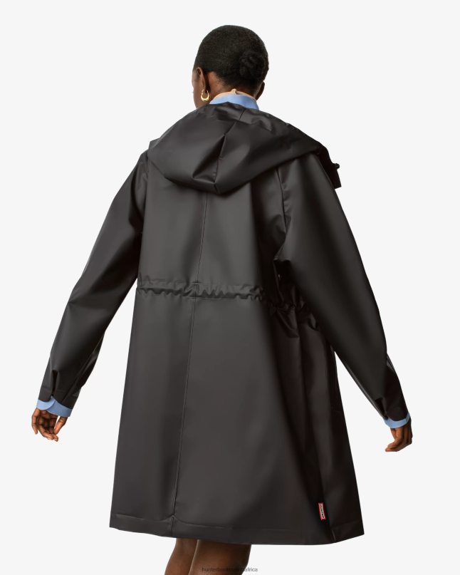 Women Play Transparent Vinyl Waterproof Parka 8D4VJ351 Hunter Black