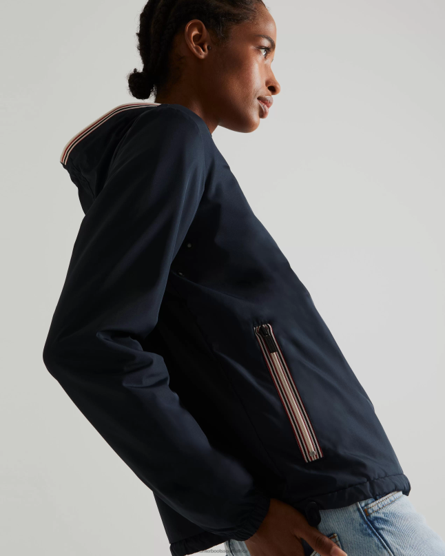 Women Recycled Lightweight Packable Jacket 8D4VJ357 Hunter Navy