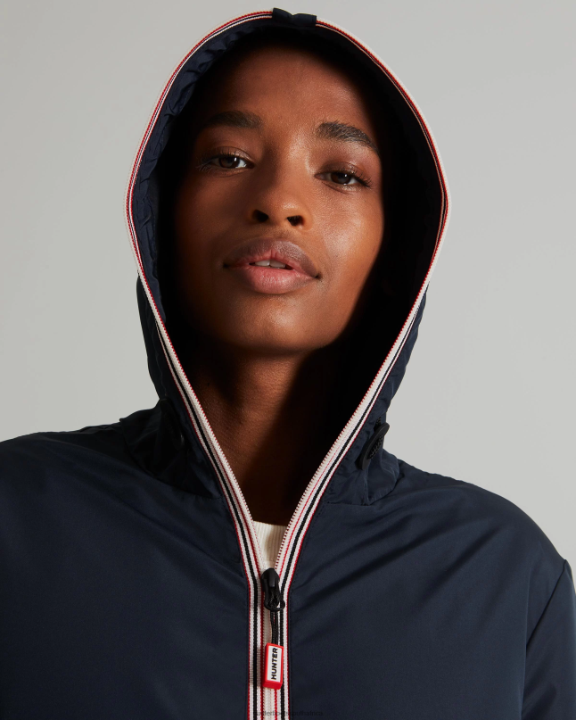 Women Recycled Lightweight Packable Jacket 8D4VJ357 Hunter Navy