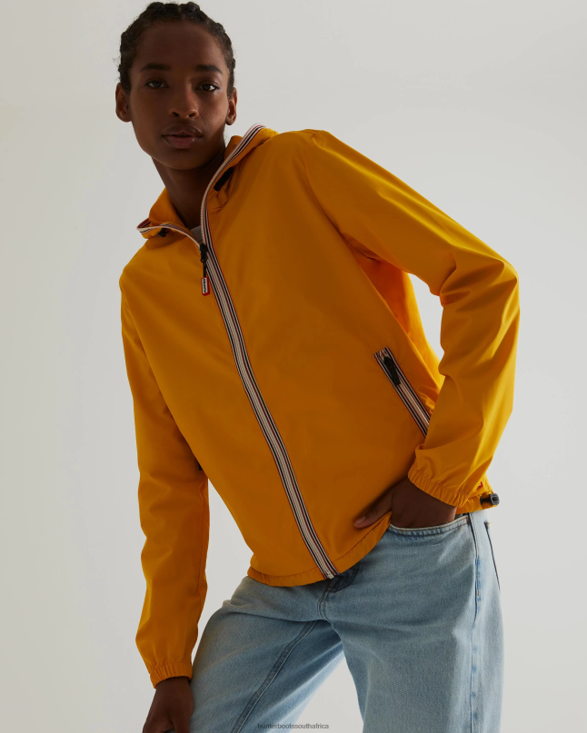 Women Recycled Lightweight Packable Jacket 8D4VJ358 Hunter Yellow