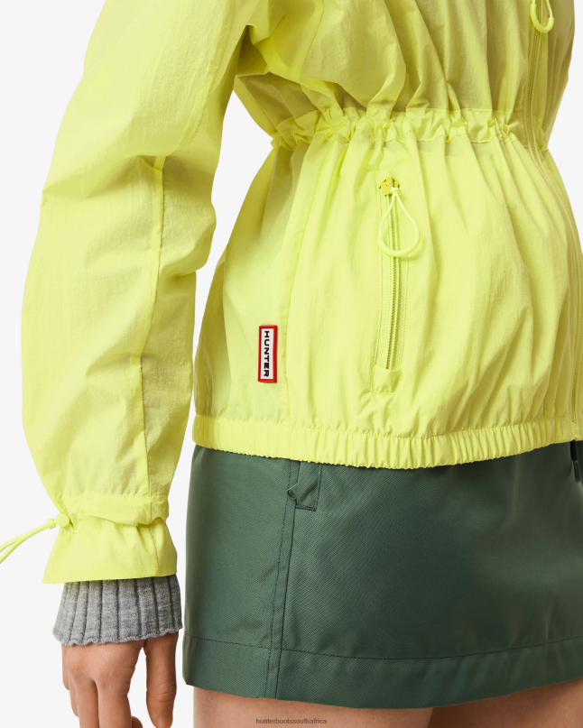 Women Travel Recycled Nylon Shell Jacket 8D4VJ345 Hunter Zesty Yellow