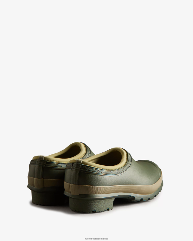 Women Gardener Clogs 8D4VJ145 Hunter Dark Olive/Clay