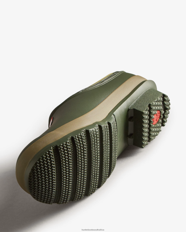 Women Gardener Clogs 8D4VJ145 Hunter Dark Olive/Clay