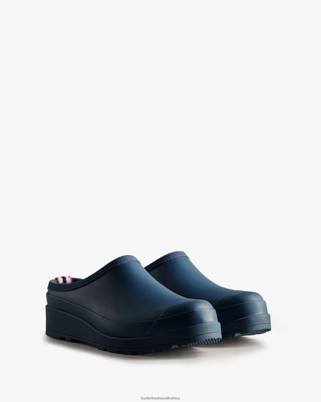Women Play Clogs 8D4VJ110 Hunter Kerhuelen Navy