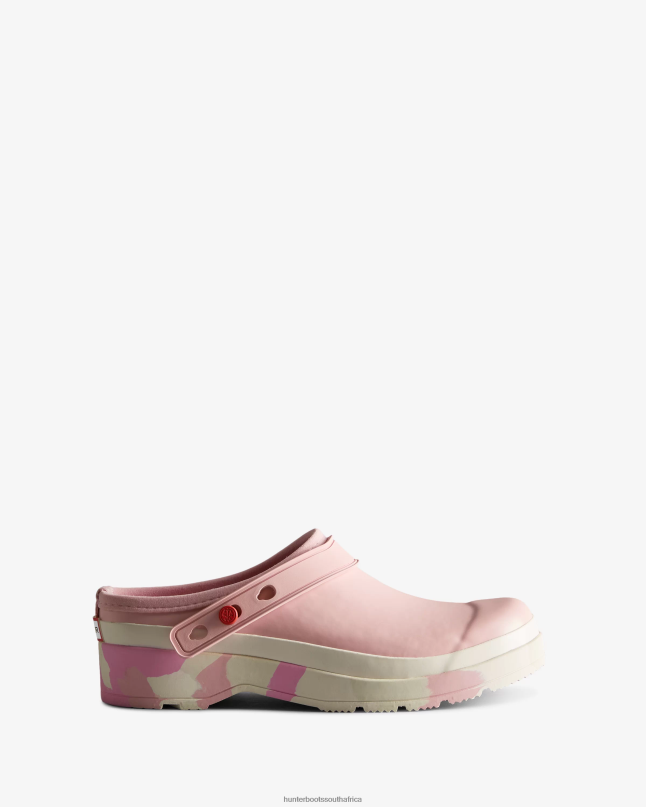 Women Play Colour Splash Sole Strap Clogs 8D4VJ253 Hunter Faded Rose/Shaded White/Pink Fizz/Skimming Stone