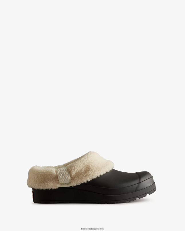 Women Play Vegan Shearling Insulated Clogs 8D4VJ258 Hunter Black