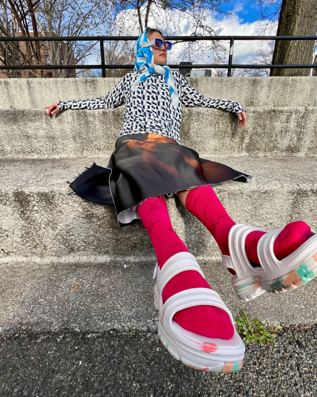 Women BLOOM Marble Sandal 8D4VJ244 Hunter White