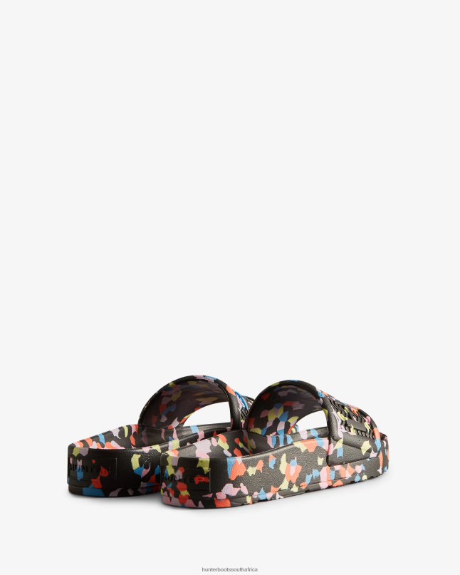 Women BLOOM Marble Slides 8D4VJ108 Hunter Black