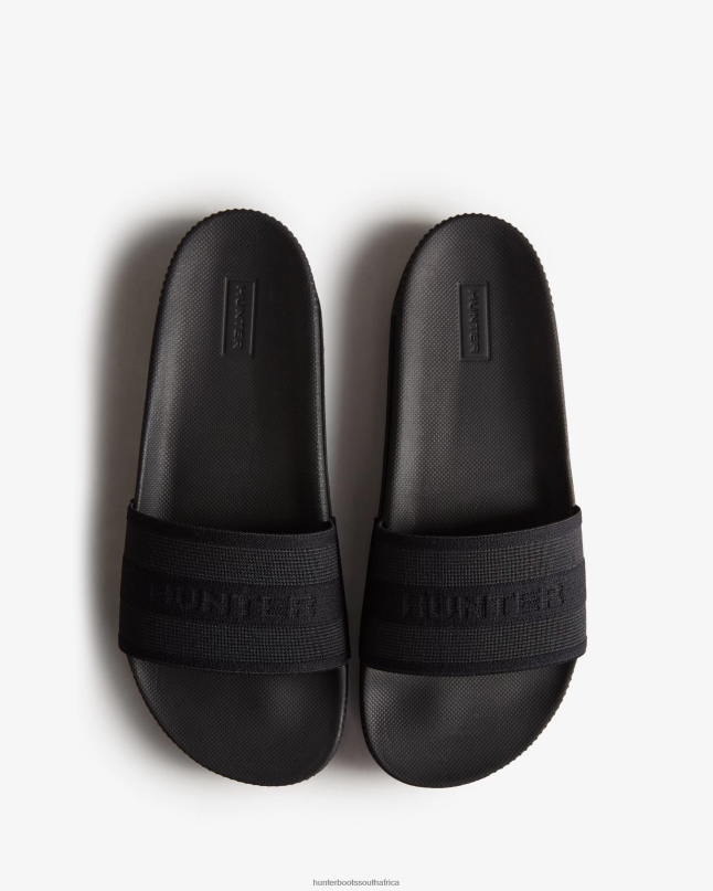 Women Elastic Slides 8D4VJ102 Hunter Black