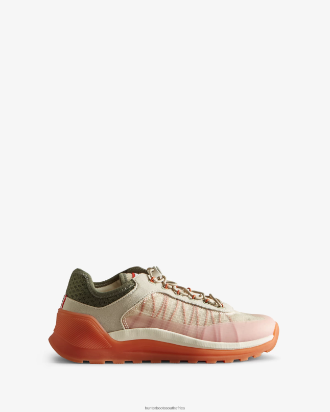 Women Travel Sneaker 8D4VJ114 Hunter Shaded White/Lichen Grn/Skimming Stone/Coral Shade