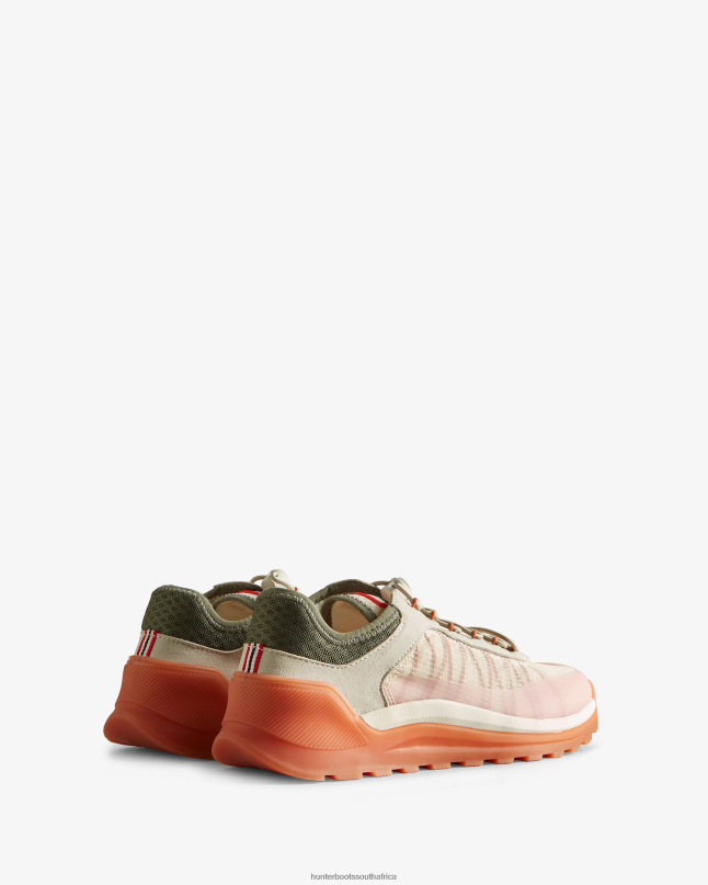 Women Travel Sneaker 8D4VJ114 Hunter Shaded White/Lichen Grn/Skimming Stone/Coral Shade